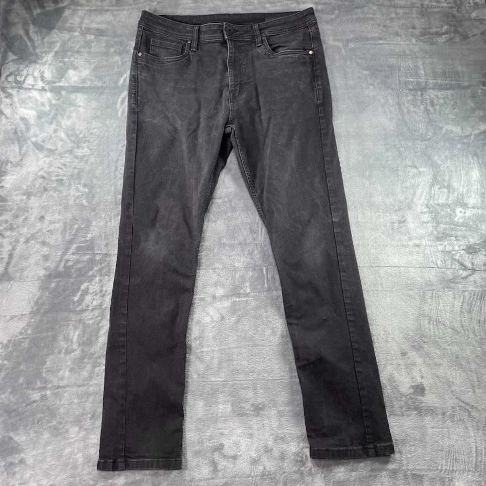 The Perfect Jean NYC Jeans Mens 34x32 Black Slim Fit Stretch Modern Denim Pants